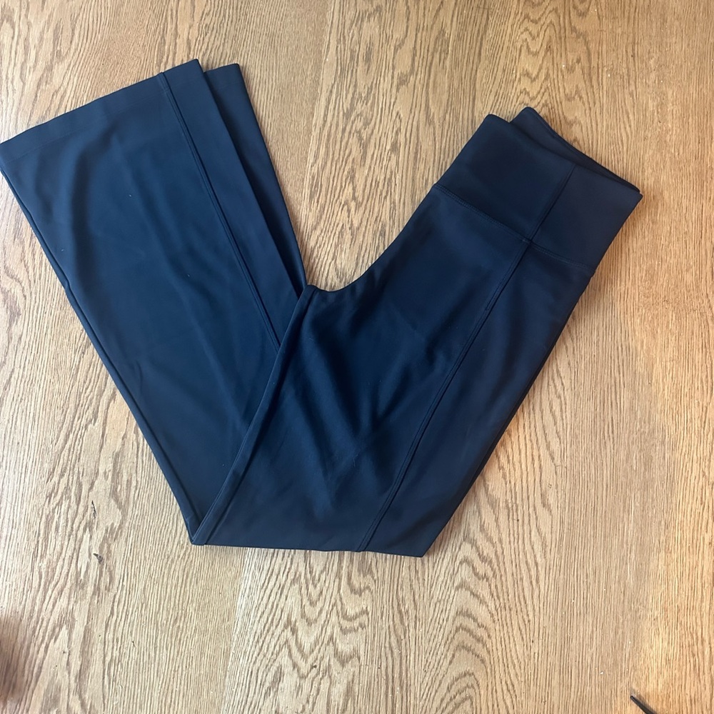 Women's Black High-Waist Flare Leggings